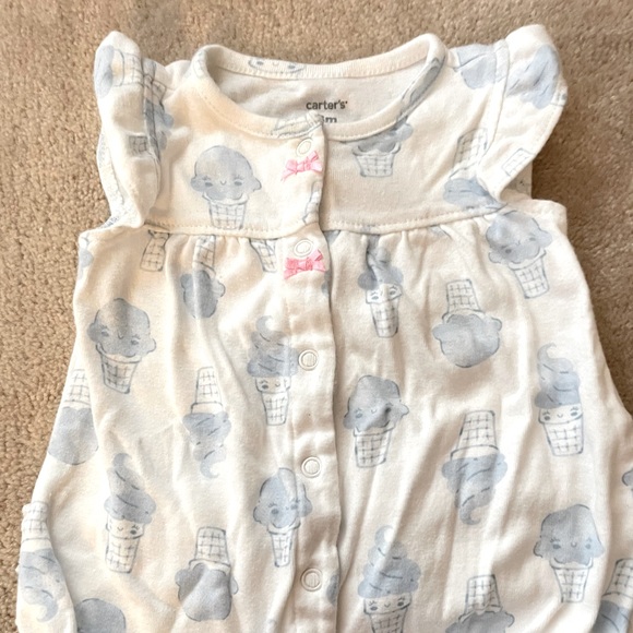 Carter’s 3m Pastel Cloud Romper w/Frill Detail 3m - Picture 1 of 3